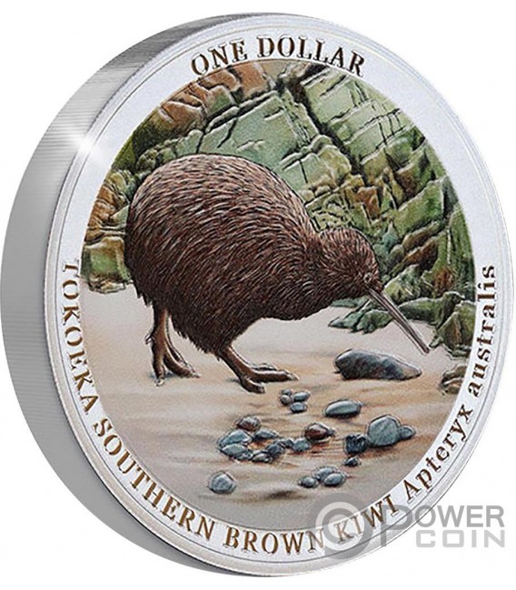 KIWI Colored 1 Oz Silver Coin 1$ New Zealand 2023