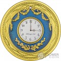 BLUE TABLE CLOCK Faberge 1 Oz Monnaie Argent 1$ Niue 2022