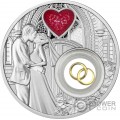 WEDDING COIN Hochzeit Liebe 1 Oz Silber Münze 2$ Niue 2023