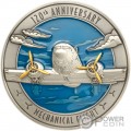 MECHANICAL FLIGHT 120 Aniversario Moneda Plata 10$ Barbados 2023