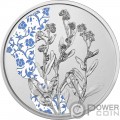 FORGET ME NOT Myosotis Language Of Flowers Cеребряная монета 10€ евро Австрия 2023