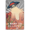 I WANT TO BELIEVE UFOs Aliens and Roswell 1 Oz Moneda Plata 2000 Francos Cameroon 2023