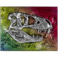 TYRANNOSAURUS REX FOSSIL Pop Art 1 Oz Moneda Plata 5000 Francos Chad 2023