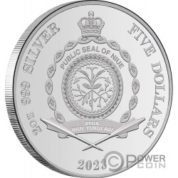 VOLCANO Forces of Nature Вулкан 2 Oz Серебро Монета 5$ Ниуэ 2023