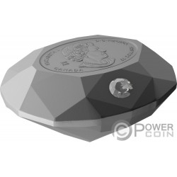 FOREVERMARK BLACK LABEL OVAL DIAMOND 3D Shaped Monnaie Argent 50$ Canada 2023