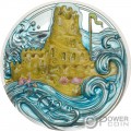 SANDCASTLE Childhood Memories Castillo de Arena 3 Oz Moneda Plata 20$ Palau 2023