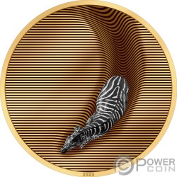ZEBRA Camouflage of Nature Gilded 5 Oz Moneta Argento 20$ Palau 2023