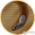 ZEBRA Camouflage of Nature Gilded 5 Oz Moneta Argento 20$ Palau 2023
