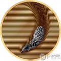 ZEBRA Camouflage of Nature Gilded 5 Oz Silver Coin 20$ Palau 2023