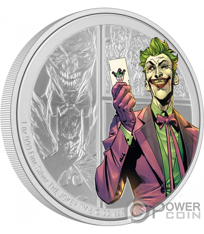 JOKER DC Comics Villains 1 Oz Silver Coin 2$ Niue 2023