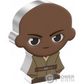 MACE WINDU Chibi Star Wars 1 Oz Moneta Argento 2$ Niue 2023