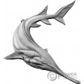 WHITE STURGEON Extinct Animal 1 Oz Silber Münze 1$ Fiji 2023