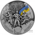 FORTRESS BAKHMUT Land Of Freedom Ukraine 2 Oz Silber Münze 10 Cedis Ghana 2023