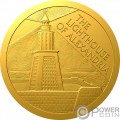 LIGHTHOUSE OF ALEXANDRIA Sieben Weltwunder Seven Wonders of the Ancient World 1 Oz Gold Münze 50$ Niue 2023