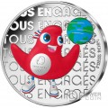 TOUS ENGAGES MASCOTTE Paris 2024 Paralympic Games Серебро Монета 50€ Евро Франция 2023