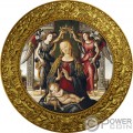 MADONNA AND CHILD WITH TWO ANGELS Monnaie Argent 500 Francs Cameroon 2022