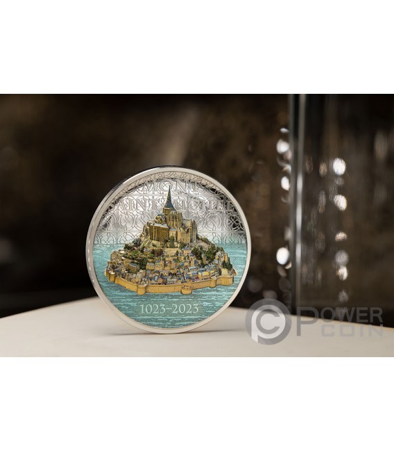 MONT SAINT MICHEL 5 Oz Moneta Argento 25$ Cook Islands 2023