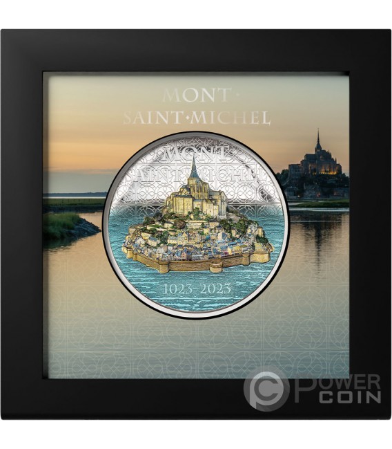 MONT SAINT MICHEL 5 Oz Серебро Монета 25$ Острова Кука 2023