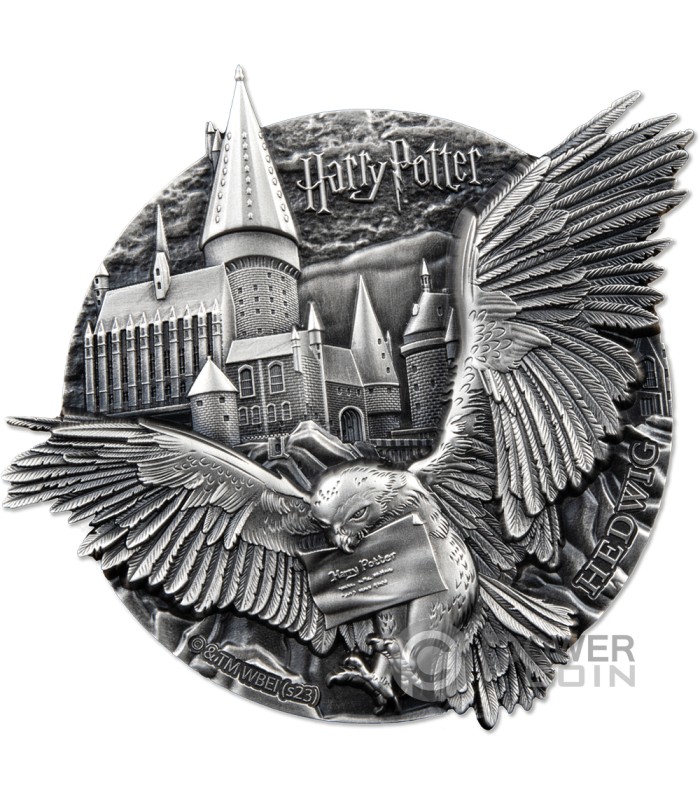 HEDWIG Harry Potter 5 Oz Silver Coin 5$ Cook Islands 2023