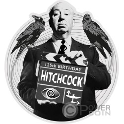 ALFRED HITCHCOCK 125 Years 3 Oz Silver Coin 5$ Samoa 2024