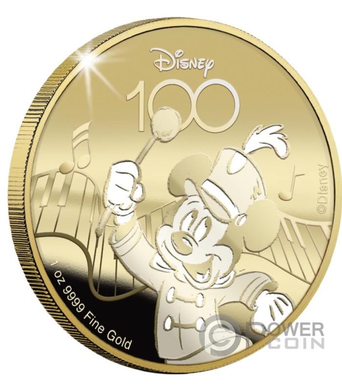 MICKEY MOUSE Disney 100 Magical Years 1 Oz Gold Coin 50$ Tala Samoa 2023