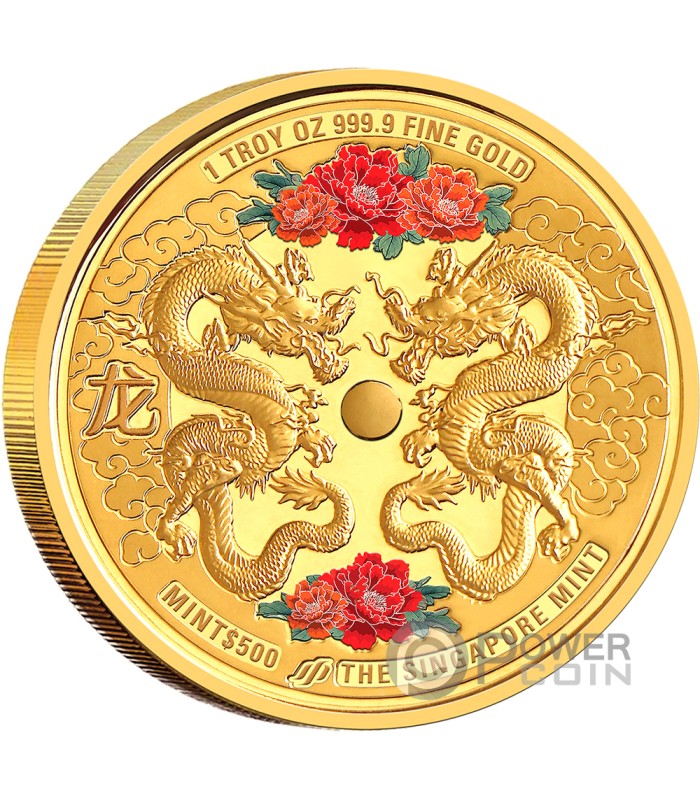 2024 Samoa Year of the Dragon 1 oz Gold Coin Lunar New Year Bullion