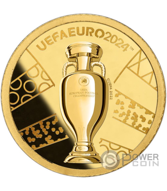 TROPHY Uefa Euro Cup Trophée Small Monnaie Or 10 Solomon Islands 2024