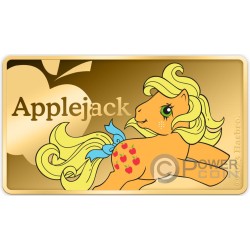 APPLEJACK My Little Pony 1/200 Oz Monnaie Or 50$ Tala Samoa 2024