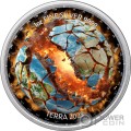 BURNING EARTH III Global Warming Terra 1 Oz Серебро монета 2$ Ниуэ 2023