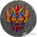 DRAGON Mandala Art 1 Kg Kilo Moneda Plata 1000 Cedis Ghana 2024
