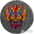 DRAGON Mandala Art 1 Kg Kilo Серебро Монета 1000 Cedis Ghana 2024
