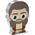 QUI-GON JINN Star Wars Chibi 1 Oz Moneda Plata 2$ Niue 2023