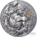 HEPHAESTUS Great Greek Mythology 3 Oz Moneda Plata 3000 Francs Cameroon 2023