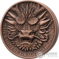 CHINESE DRAGON 1 Kg Kilo Moneda Cobre 1500 Francs Benin 2023