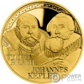TYCHO BRAHE AND JOHANNES KEPLER 2 Oz Gold Münze 100$ Niue 2023