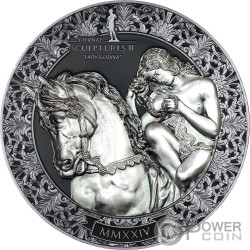 LADY GODIVA Eternal Sculptures II 3 Oz Moneta Argento 20$ Palau 2024