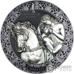 LADY GODIVA Eternal Sculptures II 3 Oz Серебро Монета 20$ Палау 2024