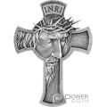 JESUS CROSS 5 Oz Moneta Argento 25000 Franchi Chad 2024