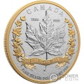 MAPLE LEAF 35 Aniversario Moneda Plata 50$ Canada 2023