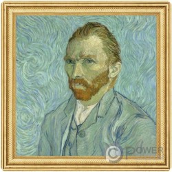 SELF PORTRAIT Vincent Van Gogh 170 Aniversario 2 Oz Moneda Plata 2$ Niue 2023