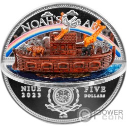 ARK OF NOAH 3D 2 Oz Монета Серебро 5$ Ниуэ 2023