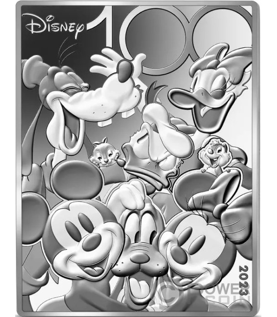 MICKEY MOUSE AND FRIENDS 100 Years Walt Disney Moneda Plata 10€ Euro France 2023