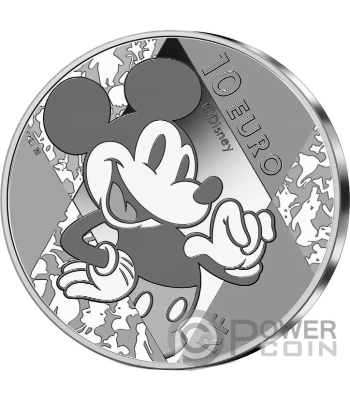 DONALD DUCK DISNEY 100 Aniversario Moneta Plata 10 Euro France 2023