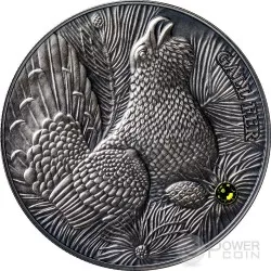 Tanzania 1000 shillings 2014 Love is precious Peacocks Bird Silver 1 oz Box