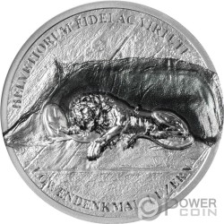 LION MONUMENT León de Lucerna 1 Oz Moneda Plata 5$ Cook Islands 2024
