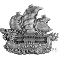 DRAGON BOAT 2 Oz Silver Coin 10000 Francs Chad 2024