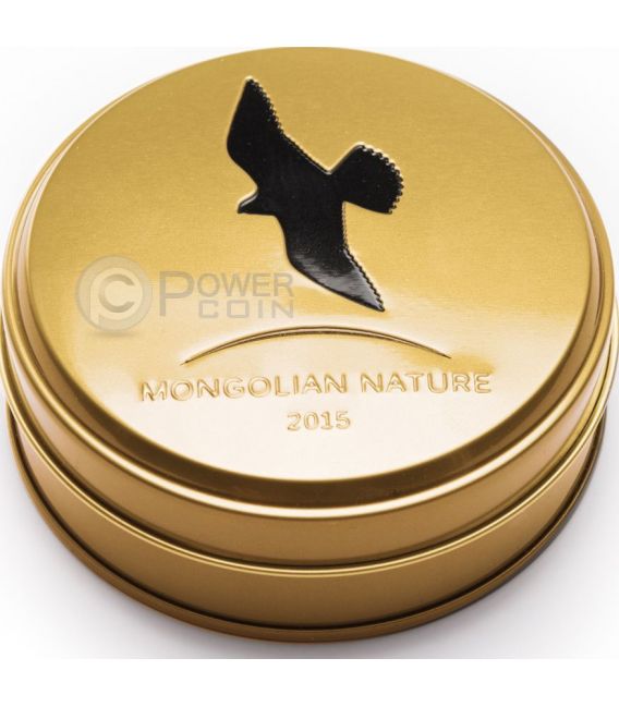2015 1/2 oz plata 500 togrog mongoles Falcon Cherrug moneda de la naturaleza. 