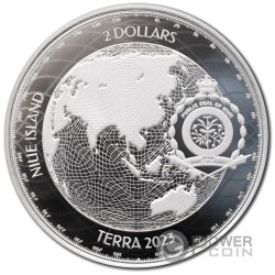 CYBER EARTH II Metaverse 1 Oz Silver Coin 2$ Niue 2023 CYBER EARTH II Metaverse 1 Oz Silver Coin 2$ Niue 2023