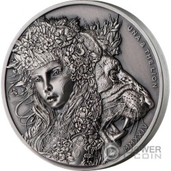 UNA AND THE LION Antique 2 Oz Монета Серебро 2 Фунта Сент Хелена 2024