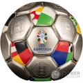 FOOTBALL UEFA EURO Spherical 3 Oz Moneta Argento 10$ Solomon Islands 2024